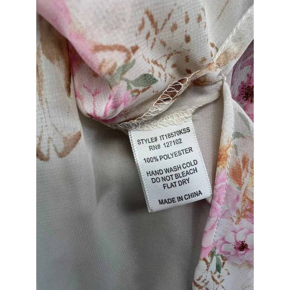 Pink Owl Kimono Duster Cardigan Floral Bull Skull‎ Bohemian Festival Cover Up